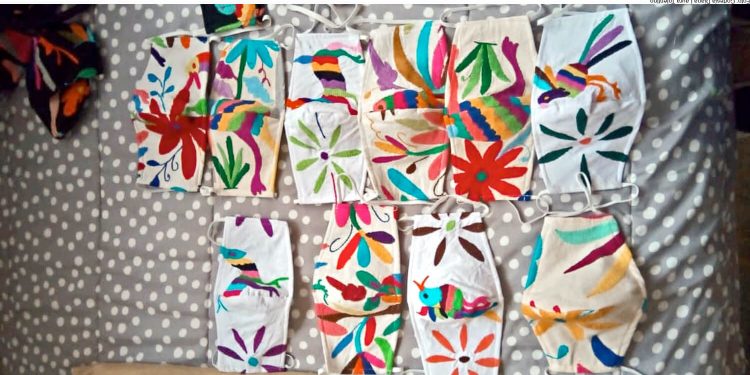 Tenango: Otomí artisans export embroidered face masks