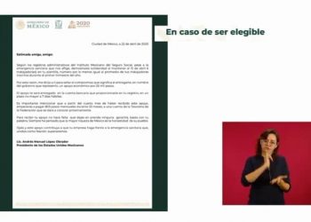 AMLO ordered to drop name from stimulus letters