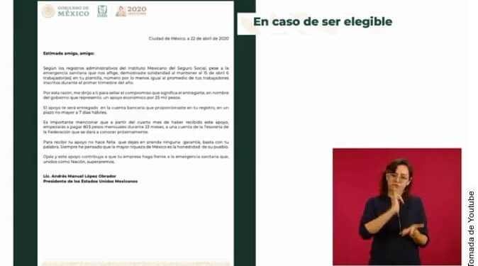 AMLO ordered to drop name from stimulus letters